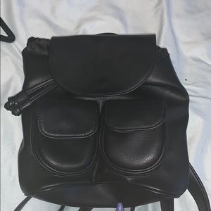 Black mini backpack